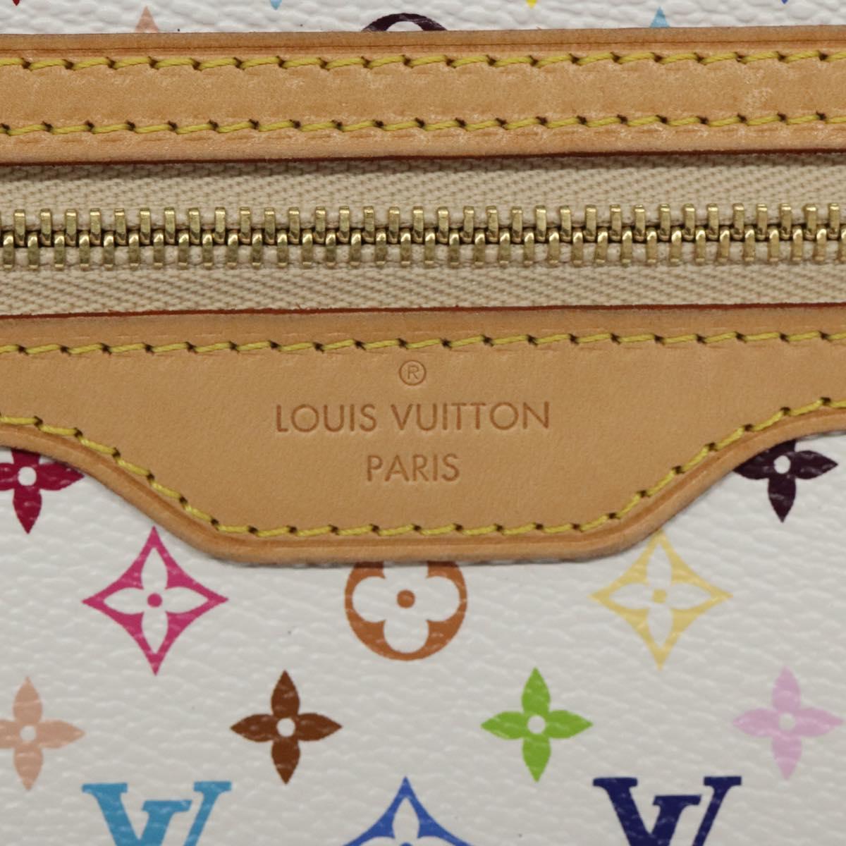 LOUIS VUITTON Monogram Multicolor Pochette GM Pouch White M60027 Auth BA939SAM