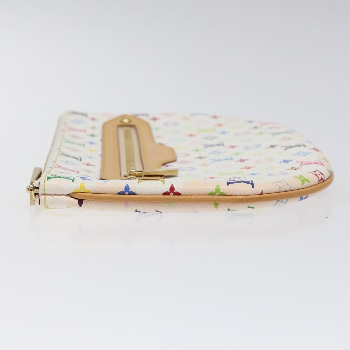 LOUIS VUITTON Monogram Multicolor Pochette GM Pouch White M60027 Auth BA939SAM