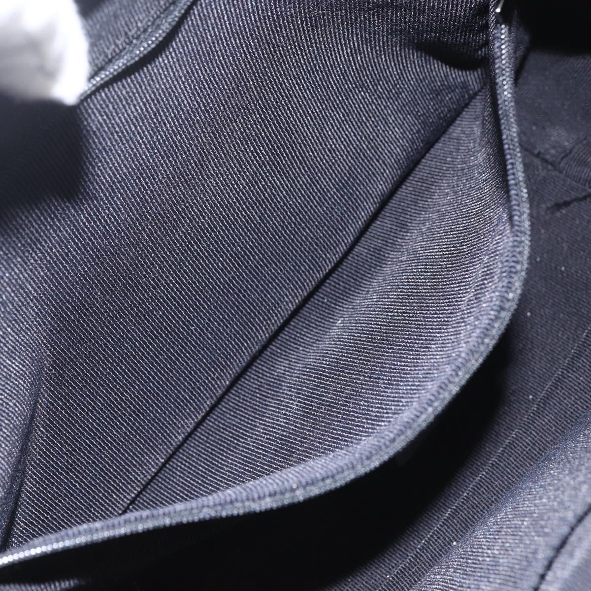 Salvatore Ferragamo Gancini Tote Bag Nylon Black Silver Auth BA9401