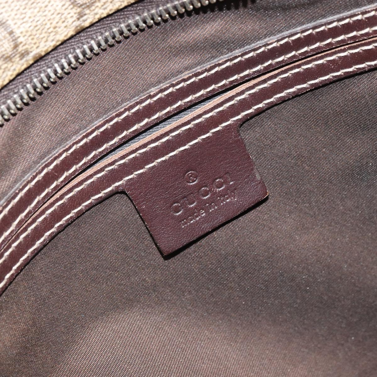 GUCCI GG Supreme Shoulder Bag PVC Beige Gold 201446 Auth BA9409