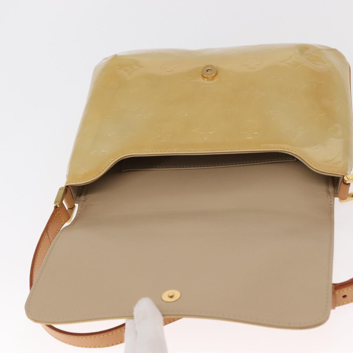 LOUIS VUITTON Monogram Vernis Thompson Street Bag Beige M91301 LV Auth BA9429