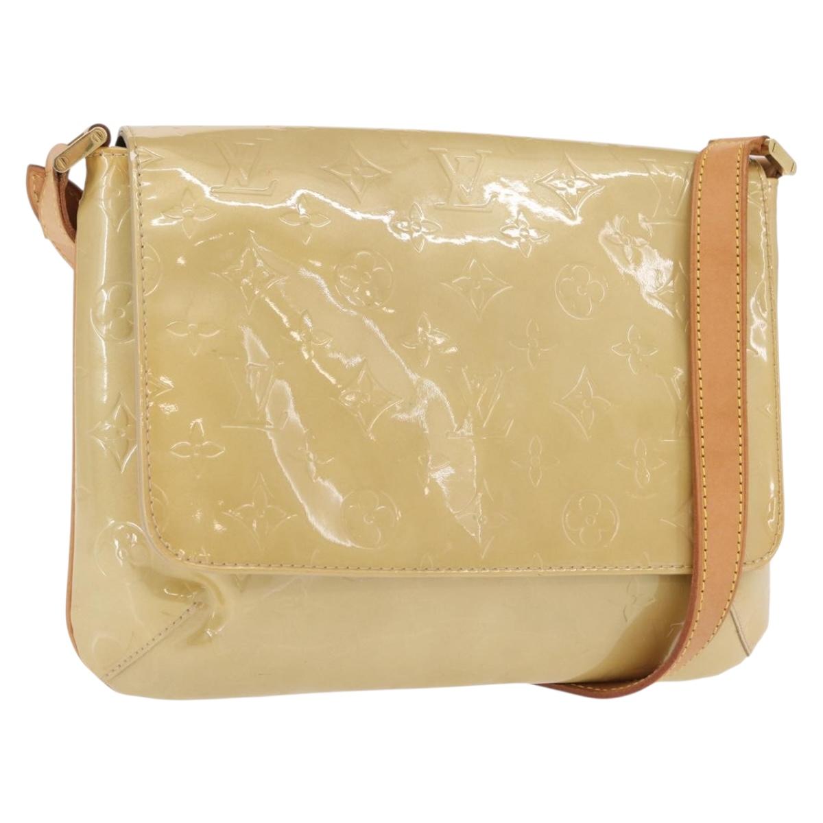 LOUIS VUITTON Monogram Vernis Thompson Street Bag Beige M91301 LV Auth BA9429