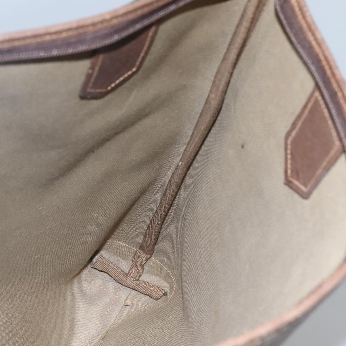 GUCCI GG Supreme Web Sherry Line Tote Bag PVC Beige Green Red Auth BA943