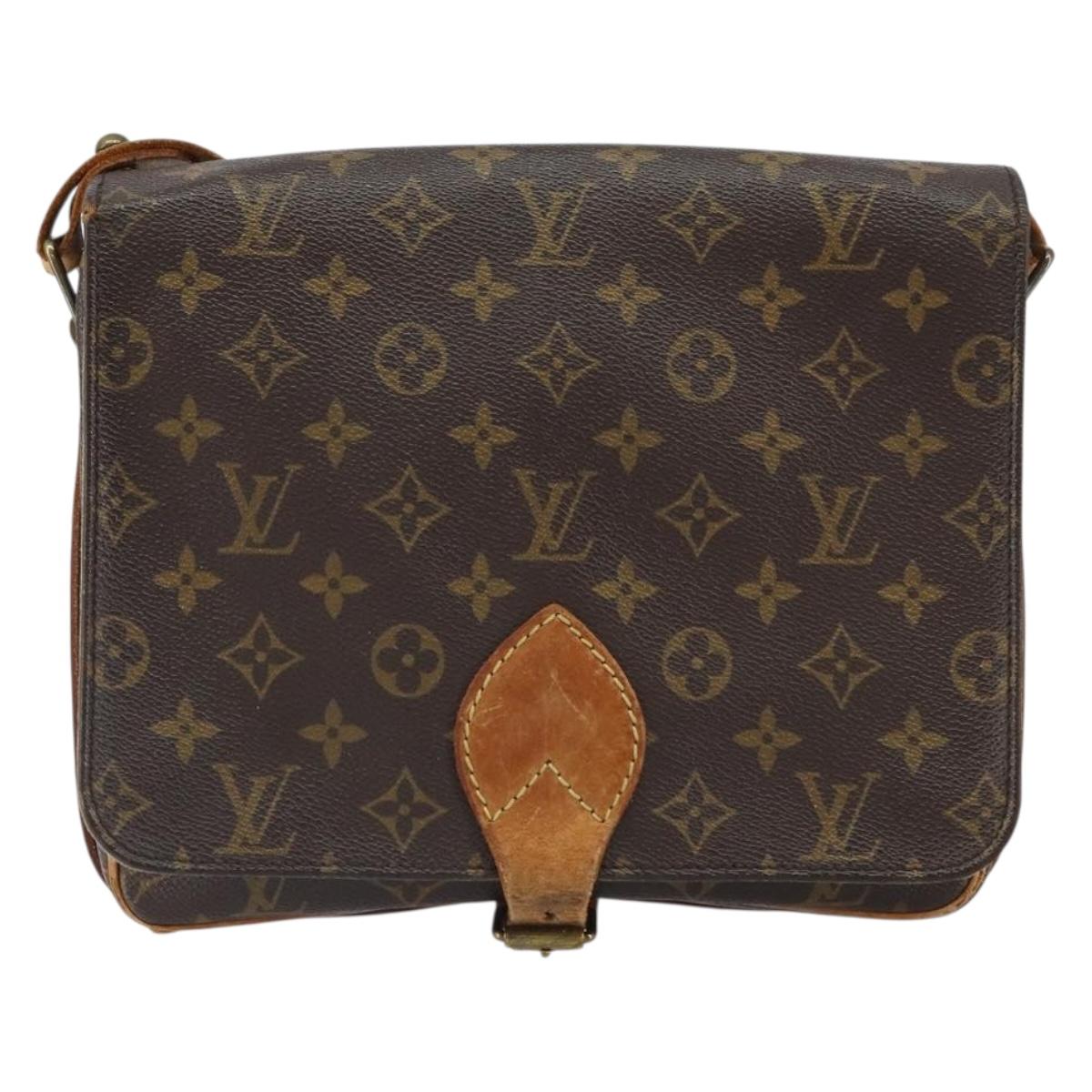 LOUIS VUITTON Monogram Cartouchiere GM Shoulder Bag M51252 LV Auth BA9433