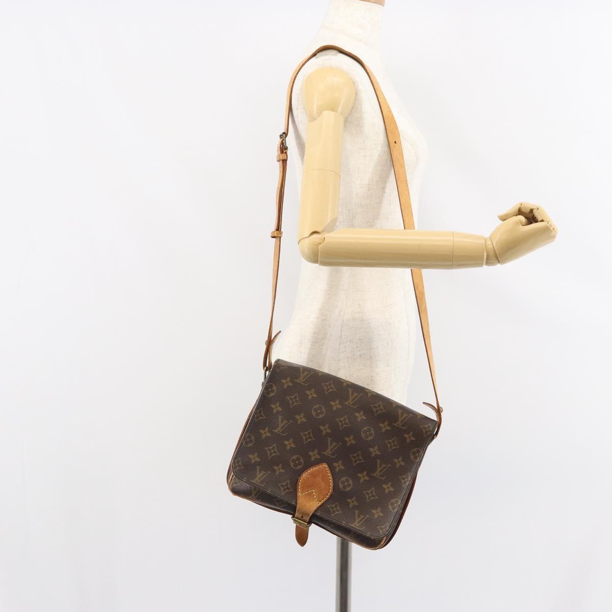 LOUIS VUITTON Monogram Cartouchiere GM Shoulder Bag M51252 LV Auth BA9433