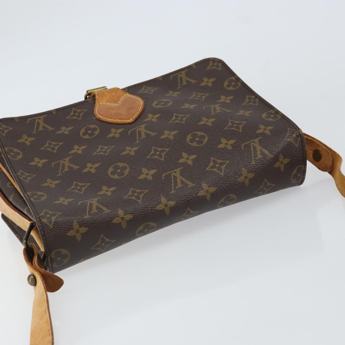 LOUIS VUITTON Monogram Cartouchiere GM Shoulder Bag M51252 LV Auth BA9433