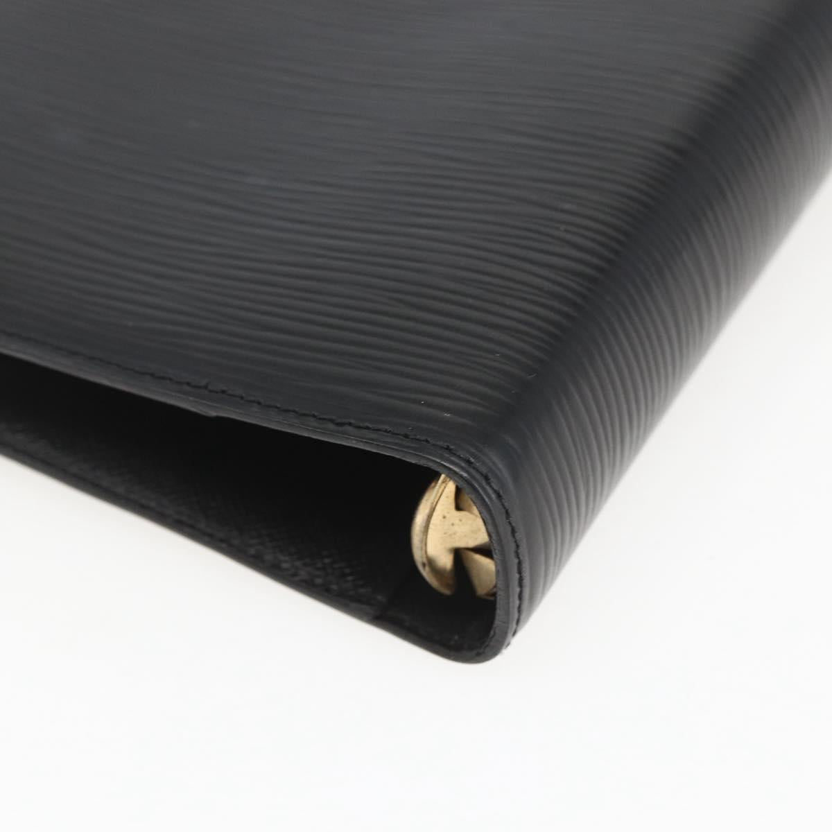 LOUIS VUITTON Epi Agenda MM Day Planner Cover Black R20042 LV Auth BA9435