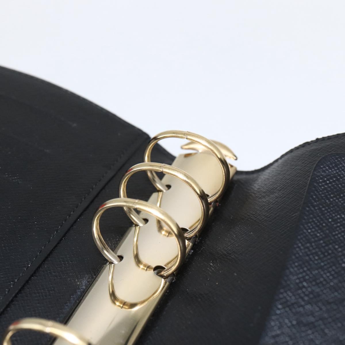LOUIS VUITTON Epi Agenda MM Day Planner Cover Black R20042 LV Auth BA9435