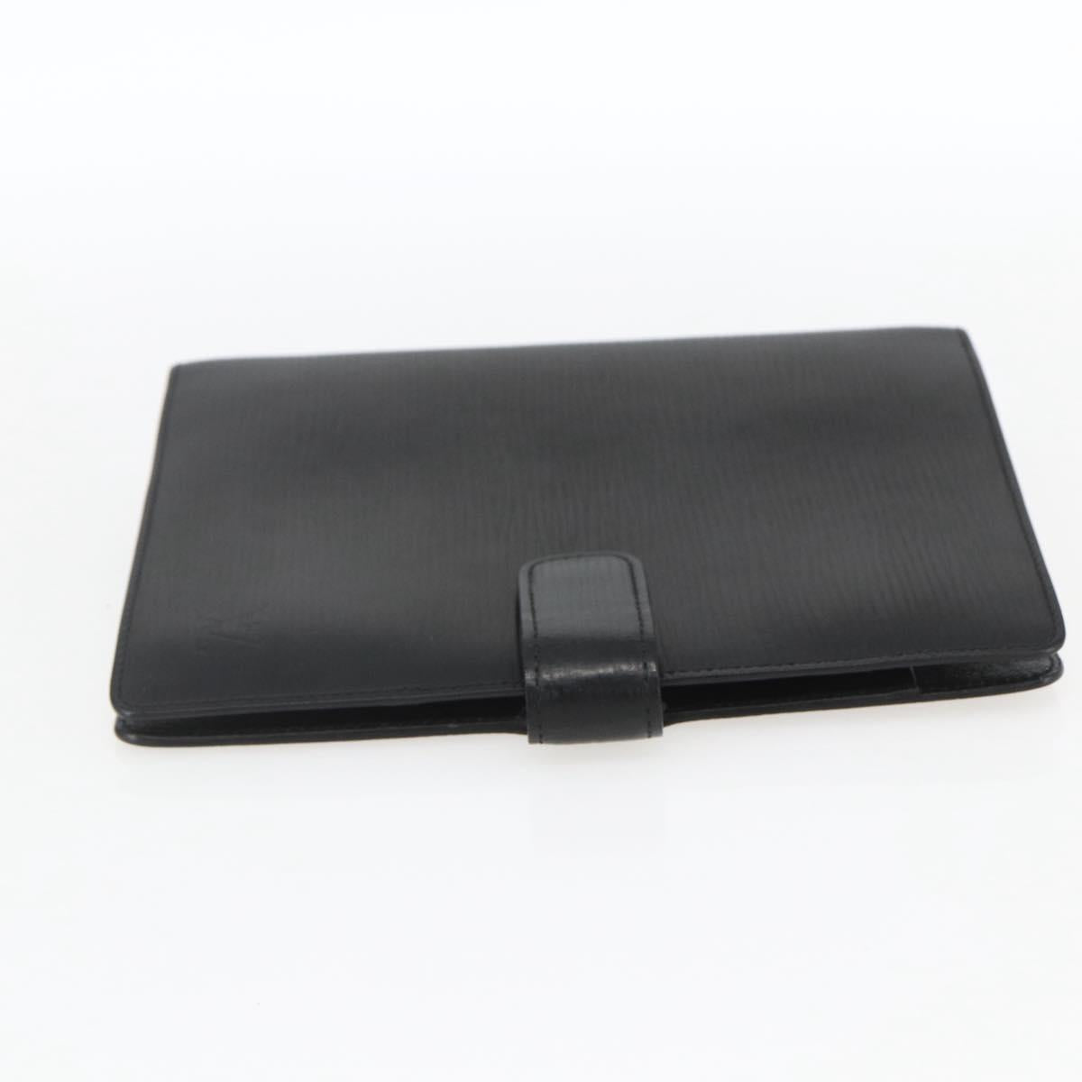 LOUIS VUITTON Epi Agenda MM Day Planner Cover Black R20042 LV Auth BA9435