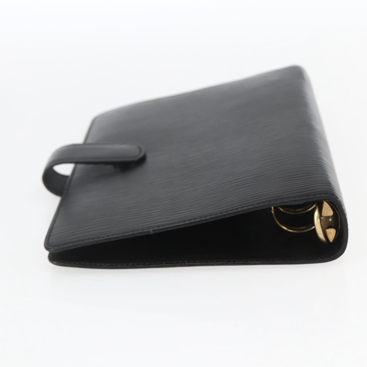 LOUIS VUITTON Epi Agenda MM Day Planner Cover Black R20042 LV Auth BA9435