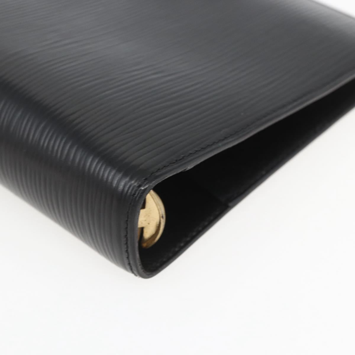 LOUIS VUITTON Epi Agenda MM Day Planner Cover Black R20042 LV Auth BA9435