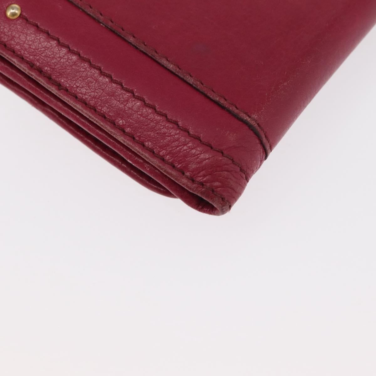 Chloe Paddington Long Wallet Leather Pink Gold Auth BA9436