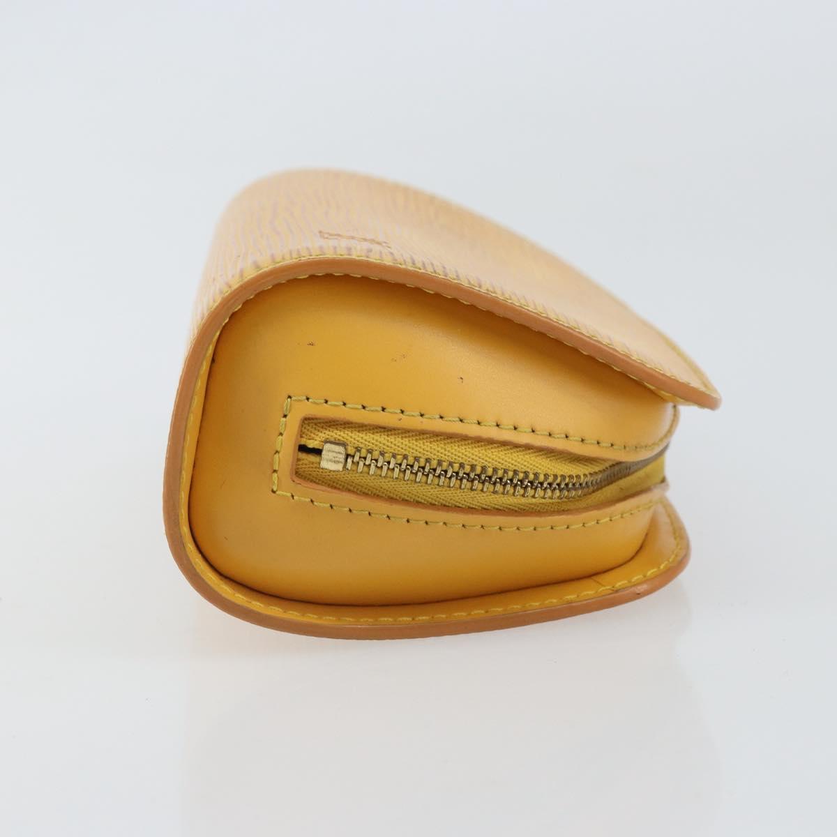LOUIS VUITTON Epi Dauphine PM Pouch Yellow M48449 LV Auth BA9437