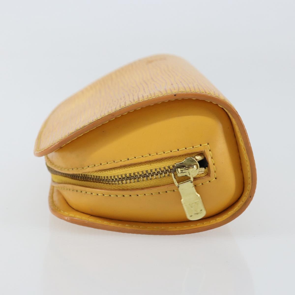 LOUIS VUITTON Epi Dauphine PM Pouch Yellow M48449 LV Auth BA9437