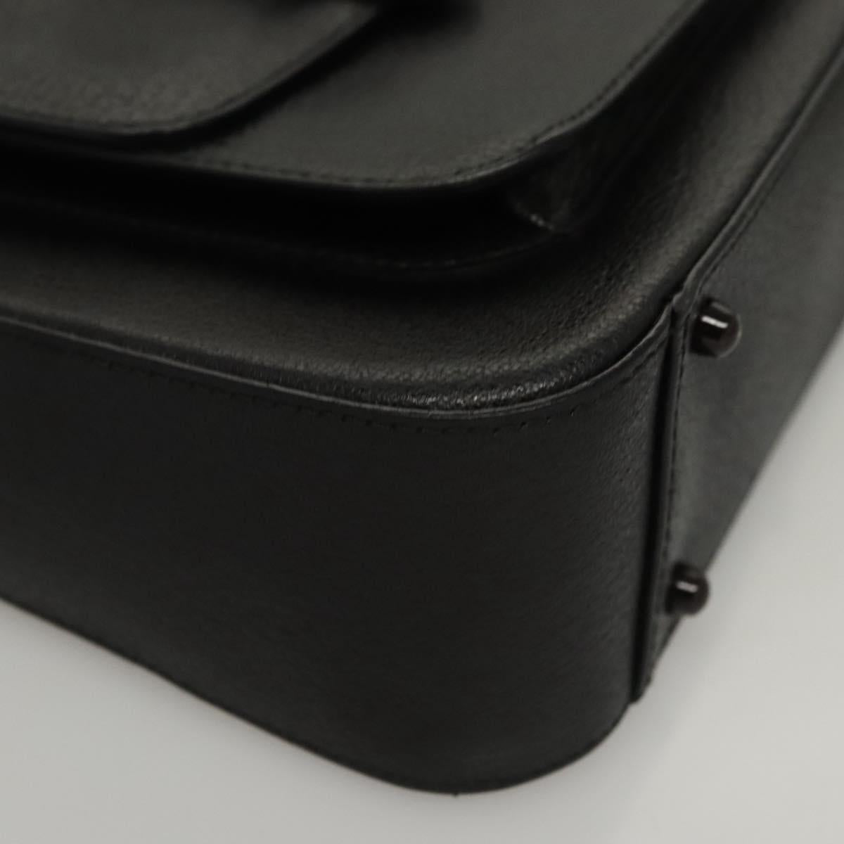 GUCCI Hand Bag Leather Black 000 2058 0308 6 Auth BA944