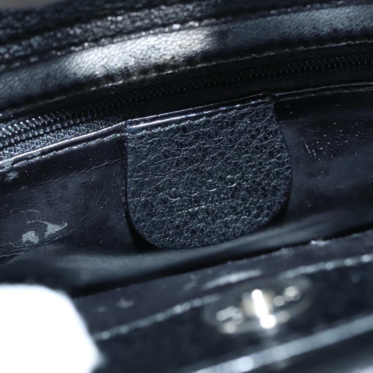 GUCCI Hand Bag Leather Black 000 2058 0308 6 Auth BA944