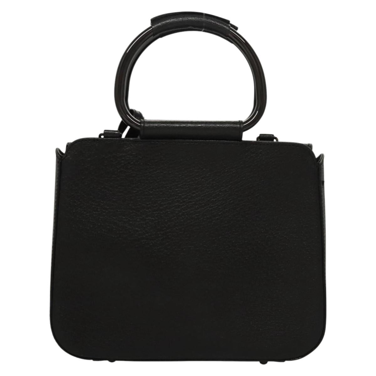 GUCCI Hand Bag Leather Black 000 2058 0308 6 Auth BA944