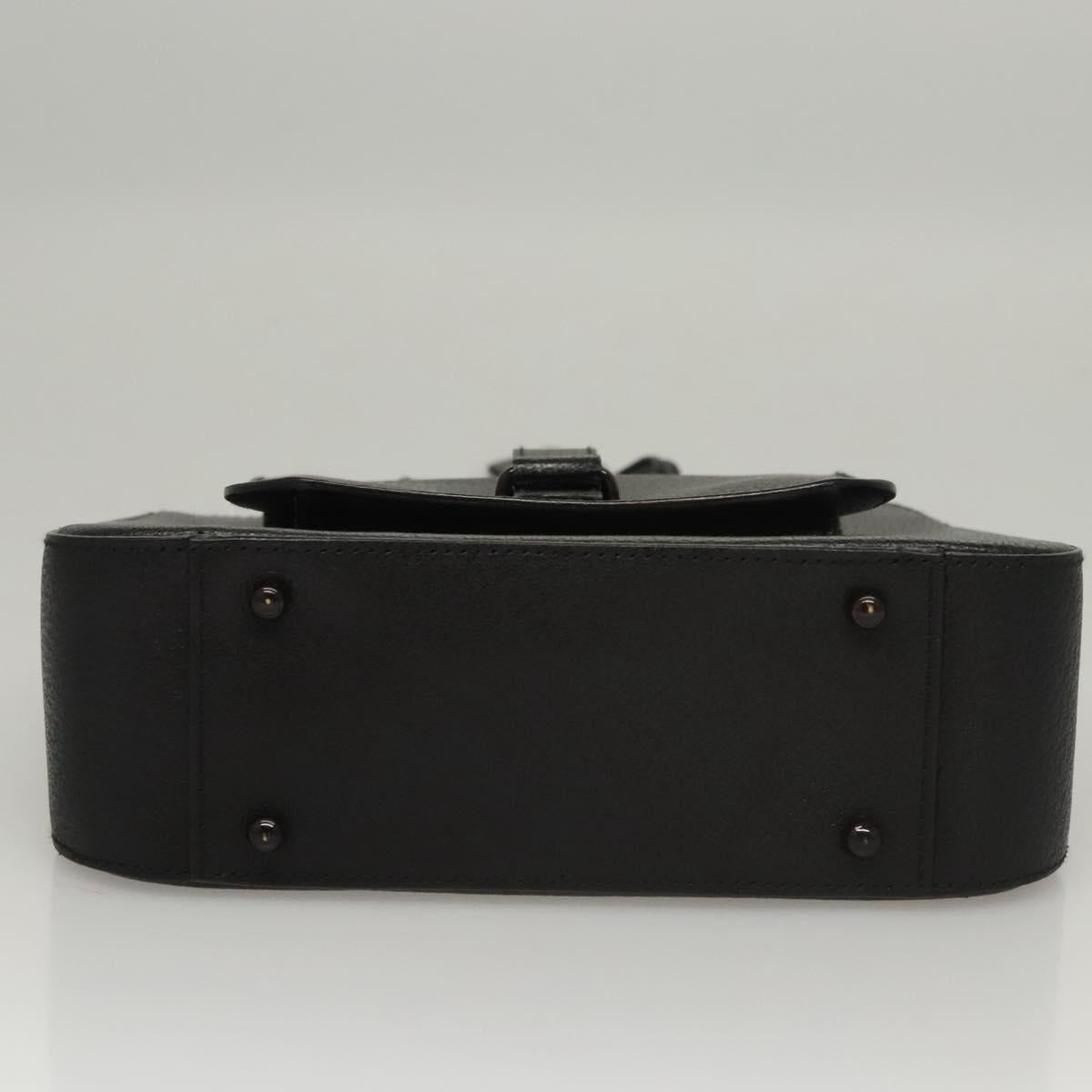 GUCCI Hand Bag Leather Black 000 2058 0308 6 Auth BA944