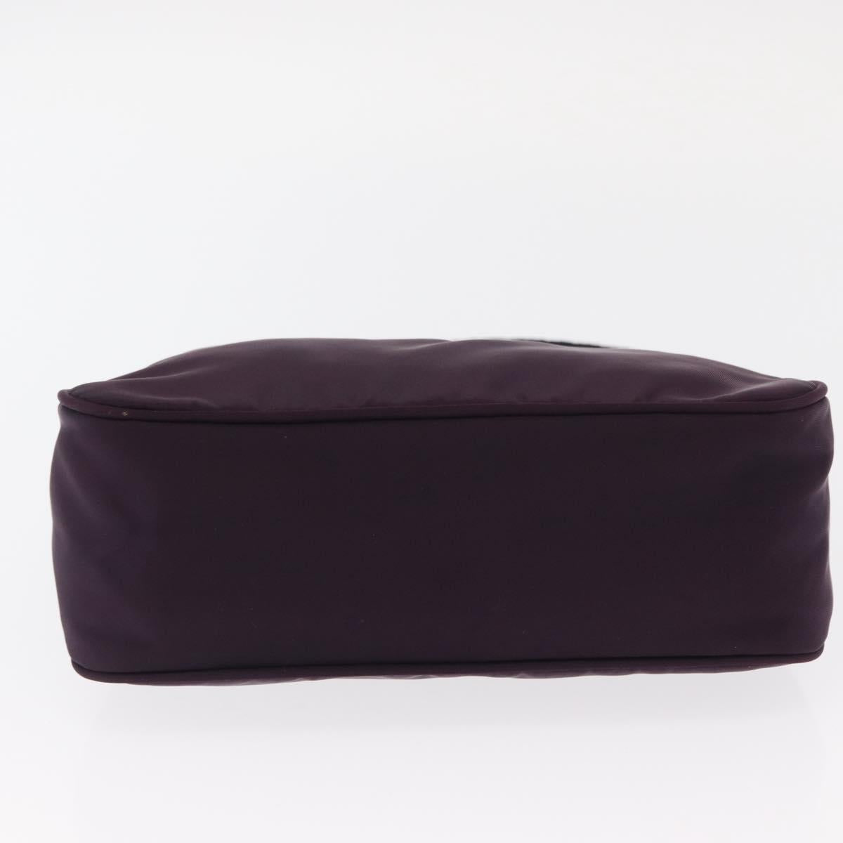 PRADA Accessory Pouch Nylon Purple Silver Auth BA9459SAV