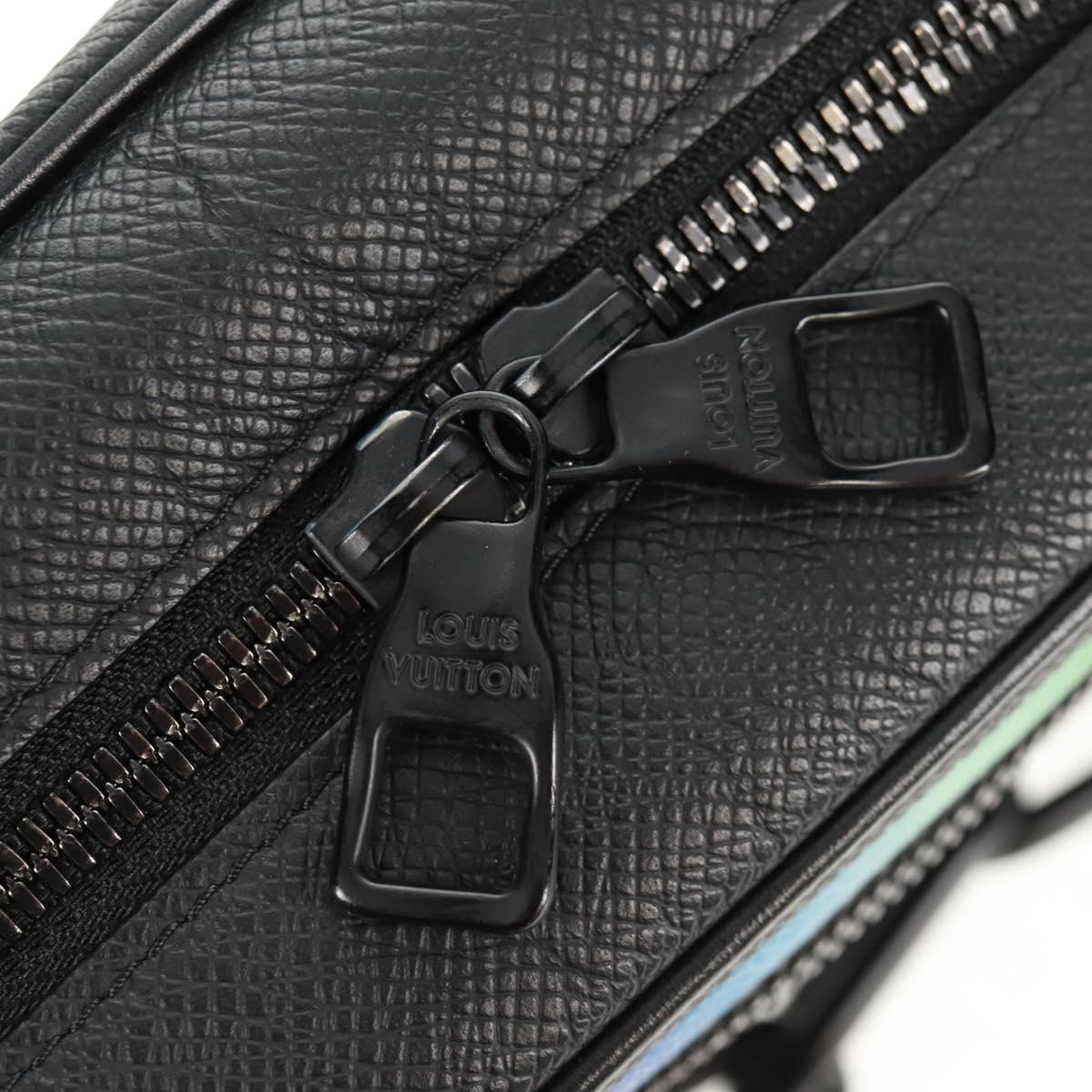 LOUIS VUITTON Taiga Rainbow Mini Soft Trunk Bag Black M30351 LV Auth BA9470SM