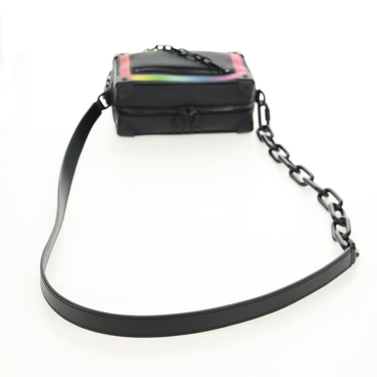LOUIS VUITTON Taiga Rainbow Mini Soft Trunk Bag Black M30351 LV Auth BA9470SM