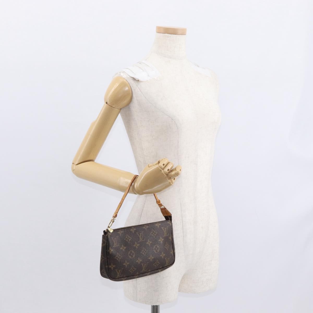 LOUIS VUITTON Monogram Pochette Accessoires Pouch M51980 LV Auth BA9476