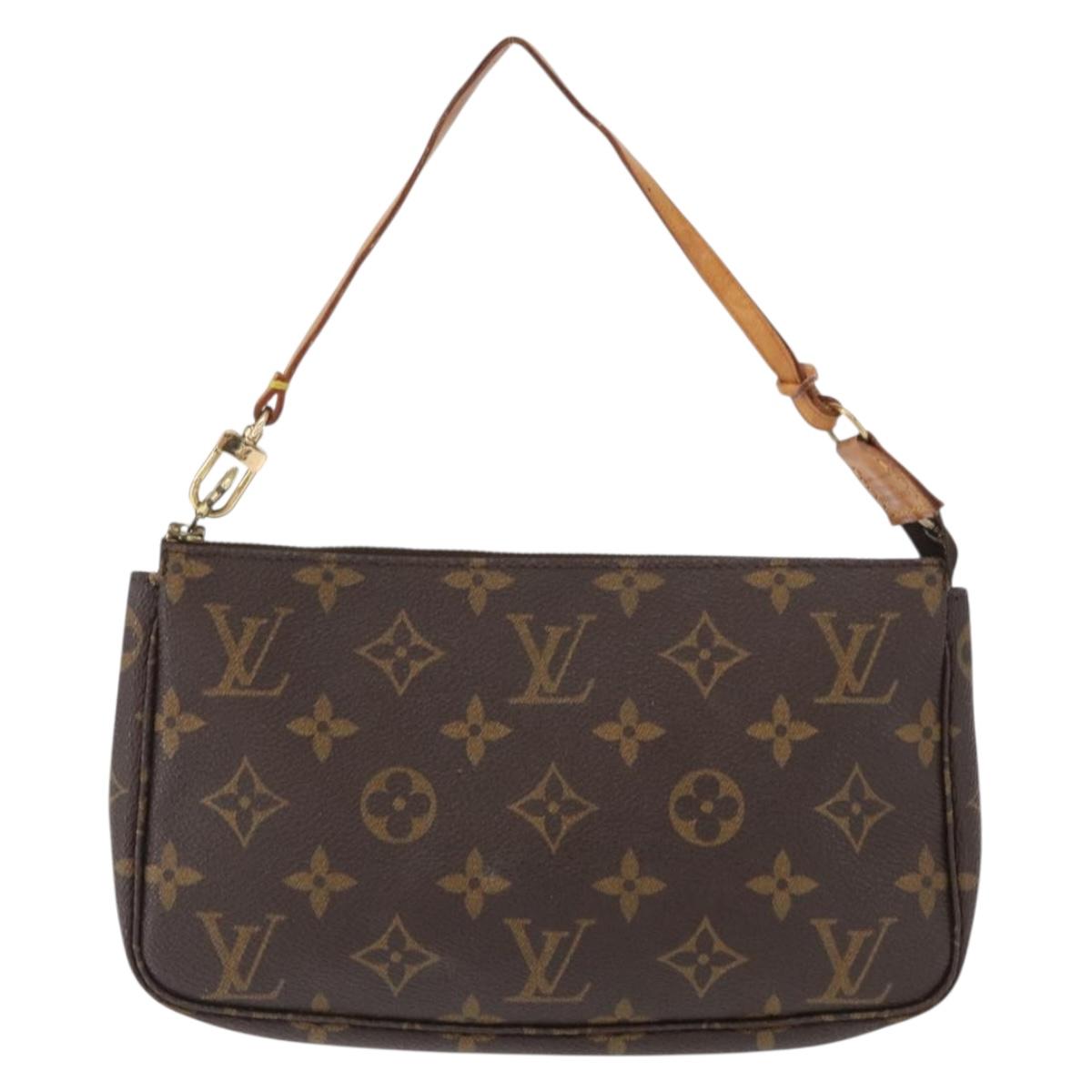LOUIS VUITTON Monogram Pochette Accessoires Pouch M51980 LV Auth BA9476