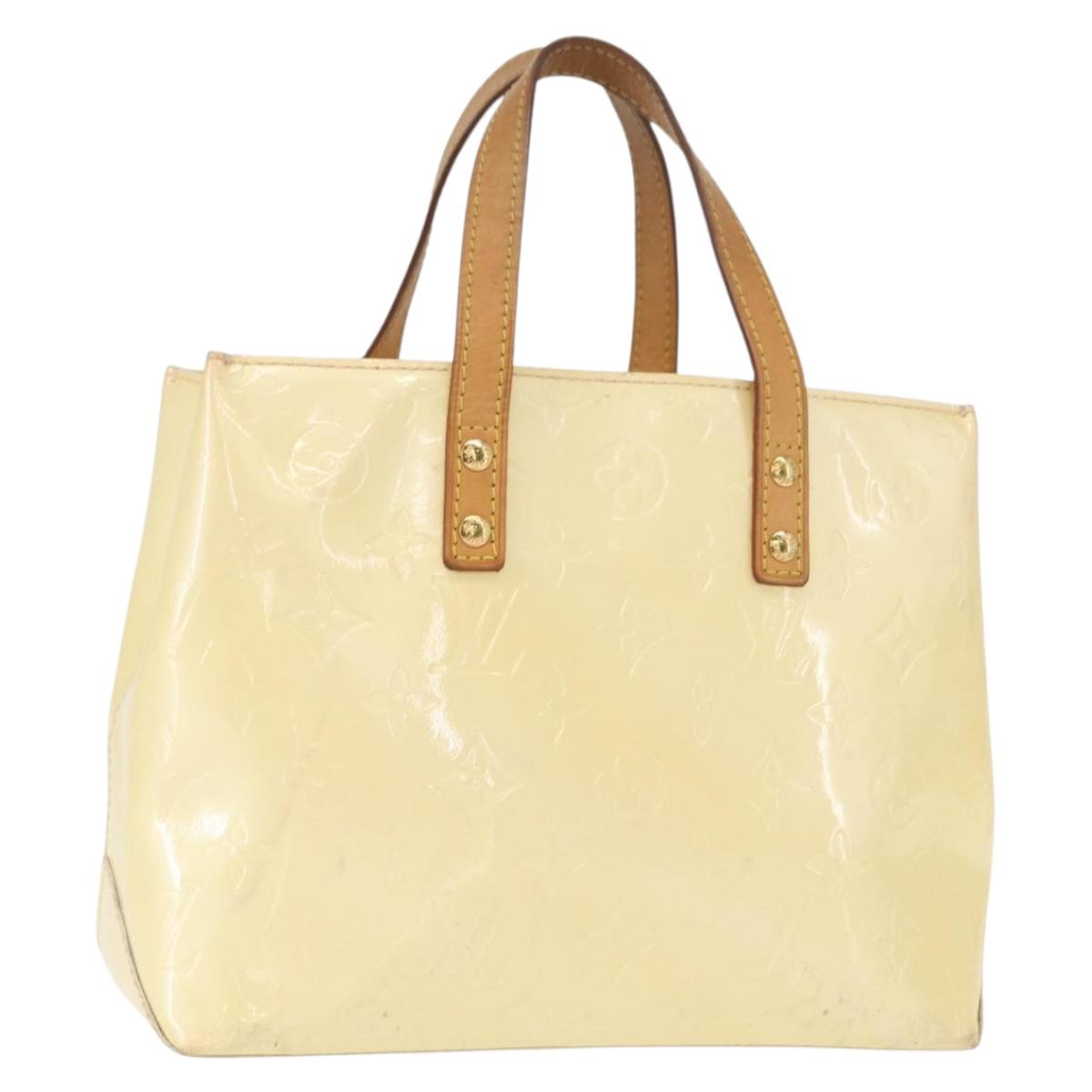 LOUIS VUITTON Monogram Vernis Reade PM Hand Bag Perle M91336 LV Auth BA9479