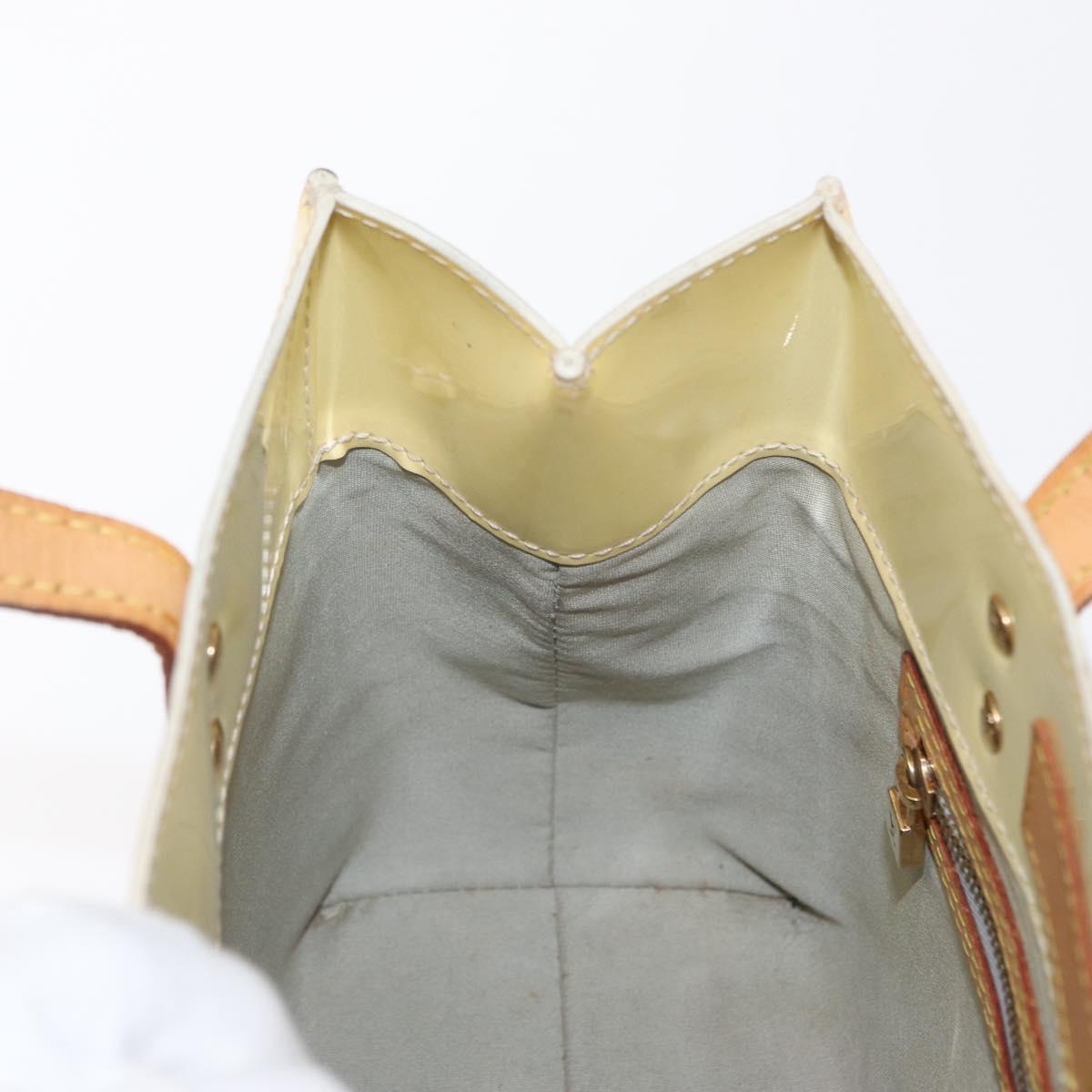 LOUIS VUITTON Monogram Vernis Reade PM Hand Bag Perle M91336 LV Auth BA9479
