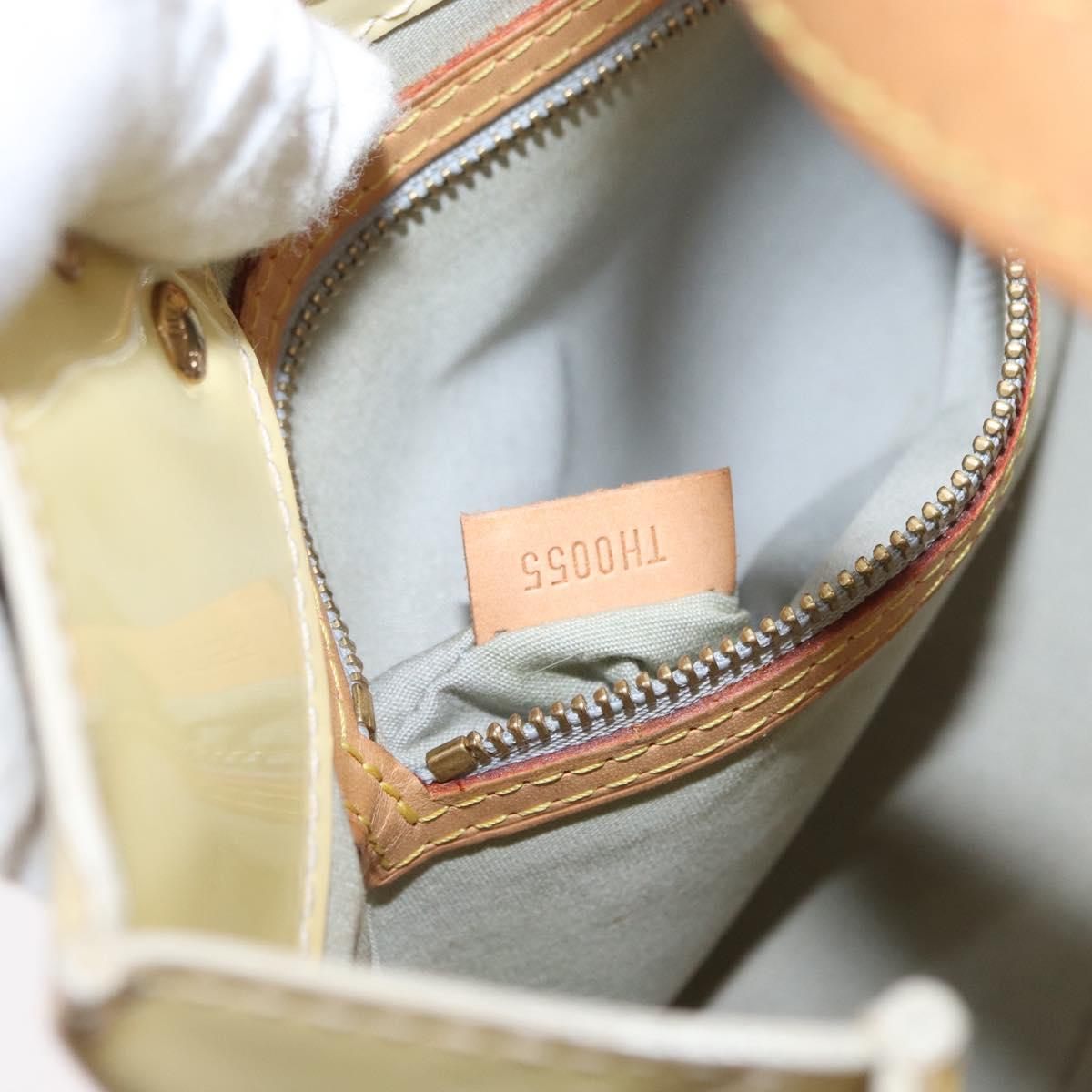 LOUIS VUITTON Monogram Vernis Reade PM Hand Bag Perle M91336 LV Auth BA9479