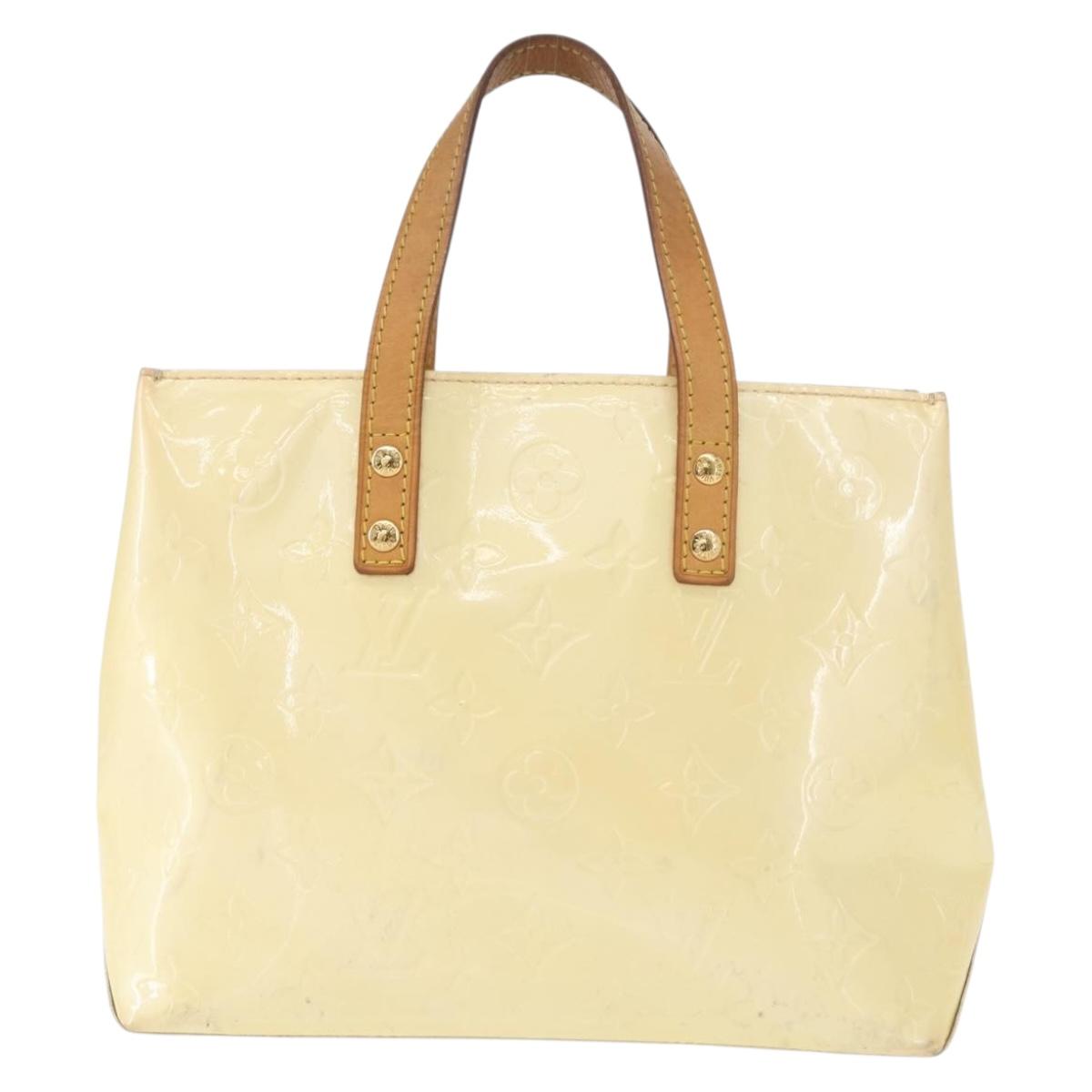 LOUIS VUITTON Monogram Vernis Reade PM Hand Bag Perle M91336 LV Auth BA9479