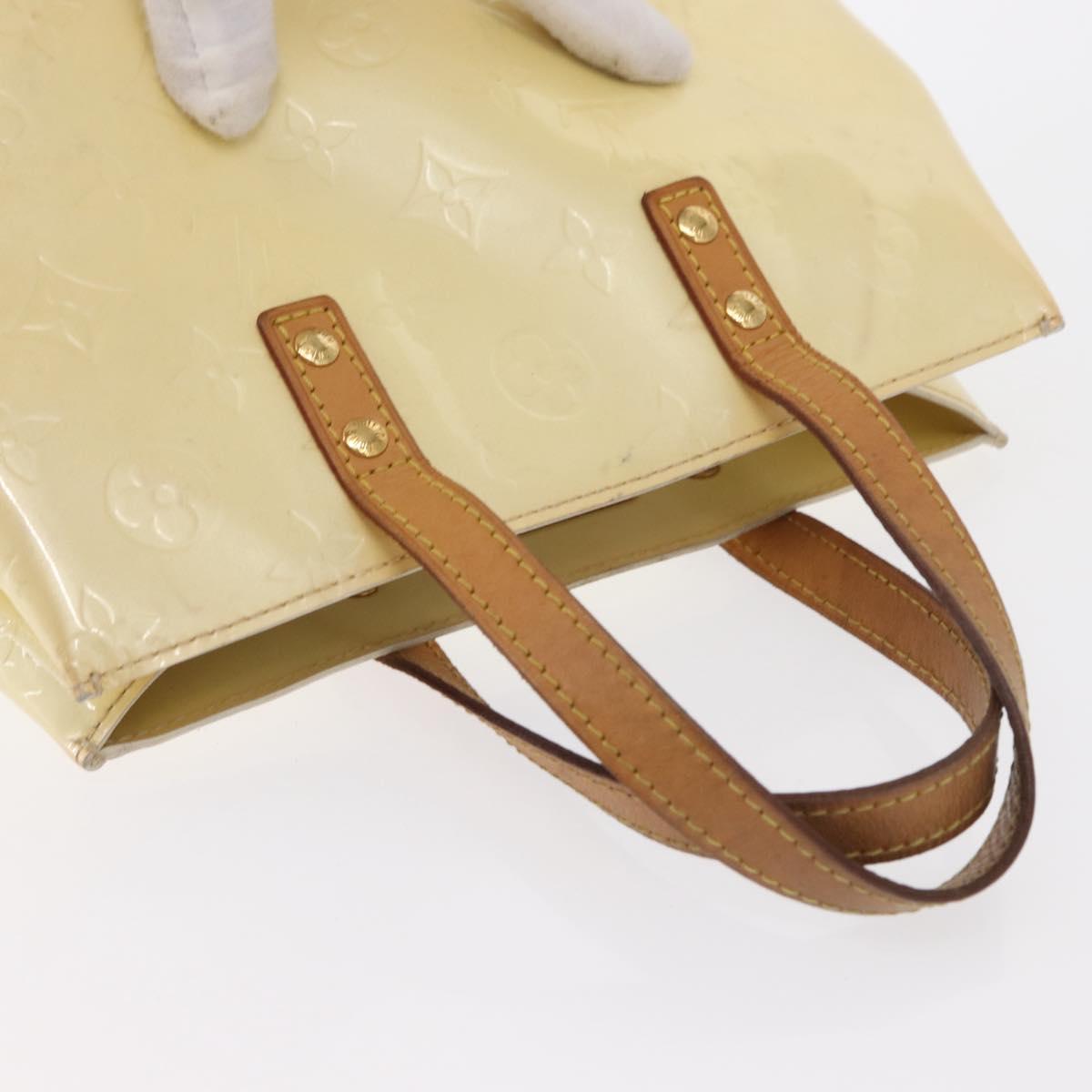 LOUIS VUITTON Monogram Vernis Reade PM Hand Bag Perle M91336 LV Auth BA9479