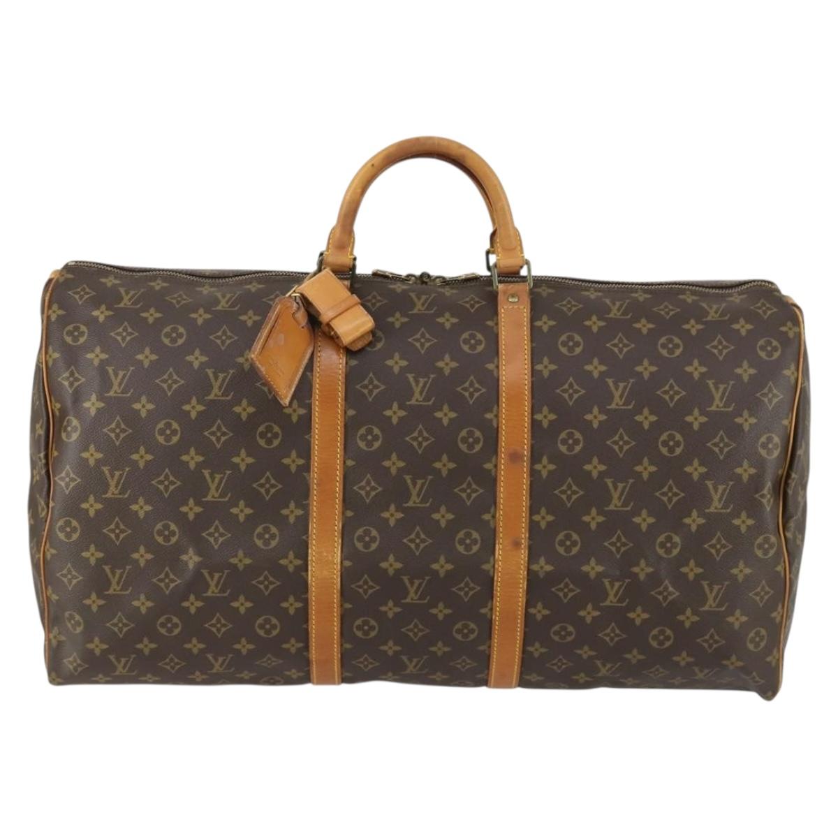 LOUIS VUITTON Monogram Keepall 60 Boston Bag M41422 LV Auth BA9498