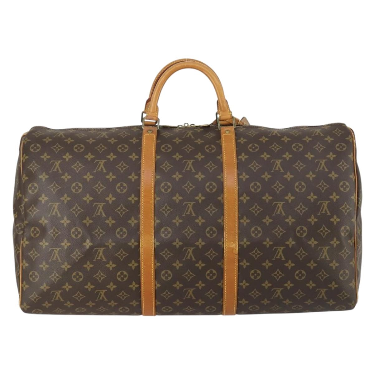 LOUIS VUITTON Monogram Keepall 60 Boston Bag M41422 LV Auth BA9498