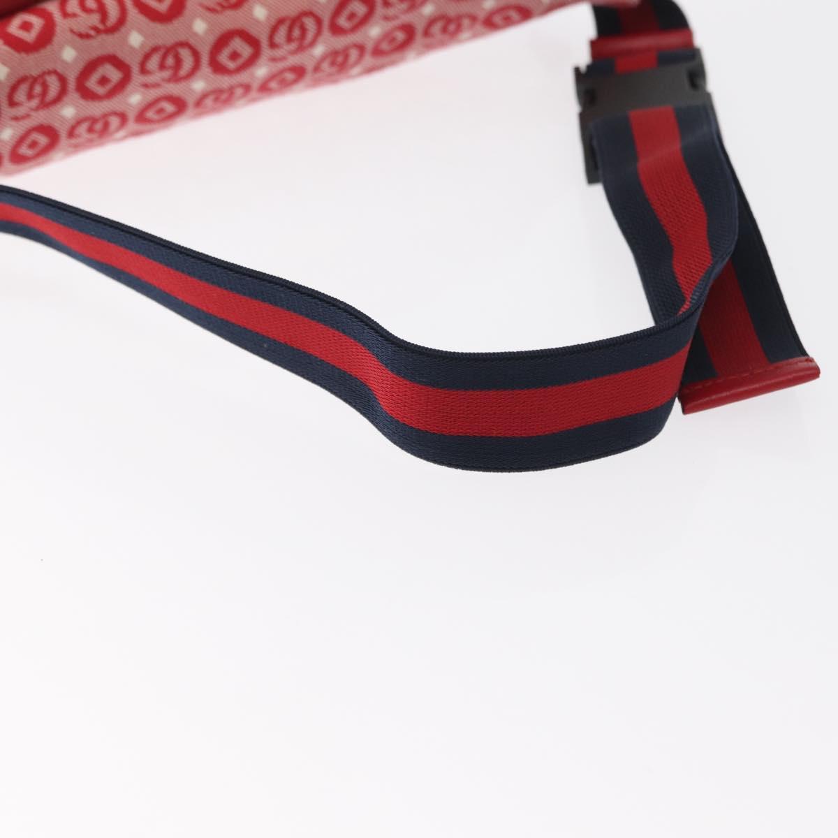 GUCCI Children's Sherry Line Waist bag Canvas Red Navy 502095 Auth BA9500