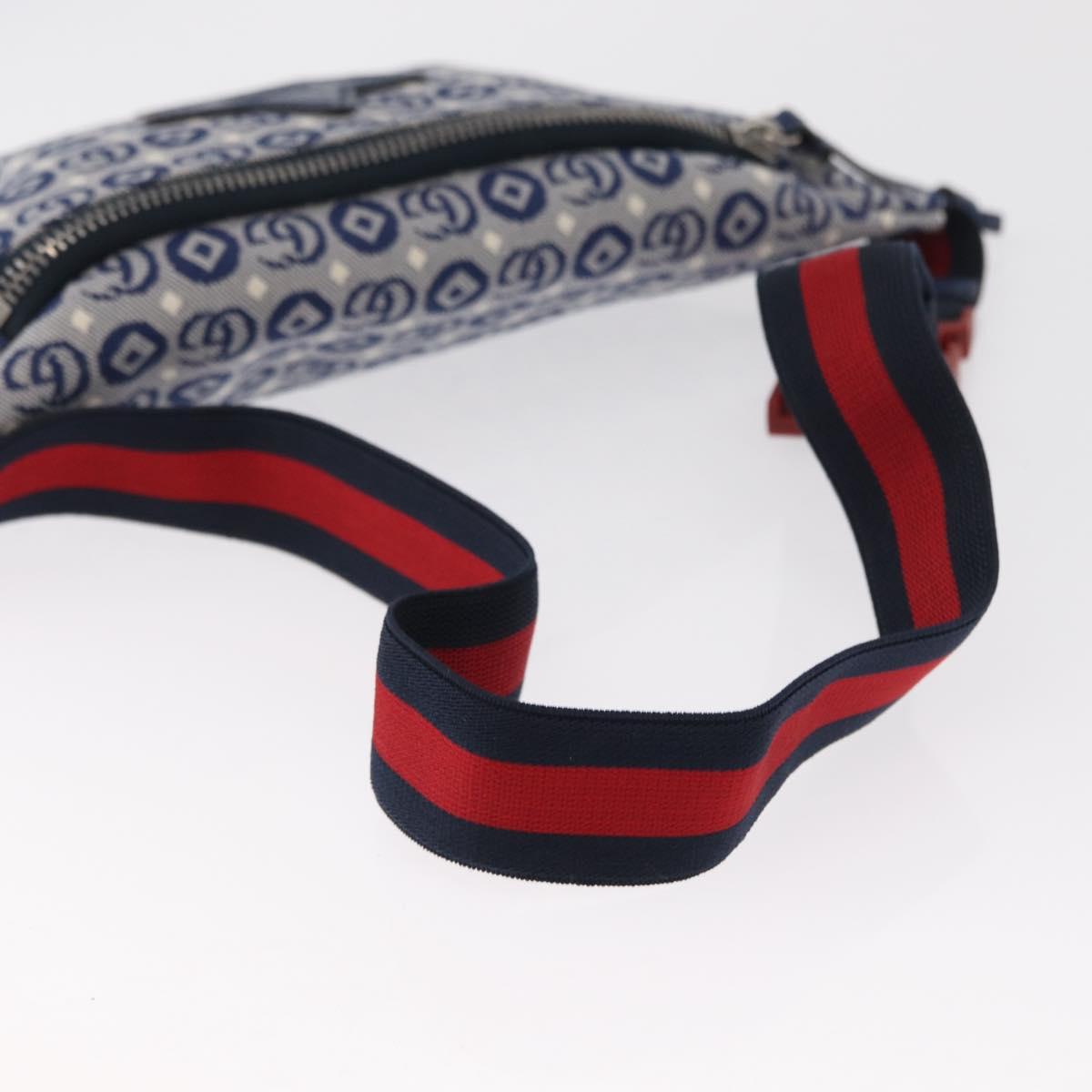 GUCCI Children's Sherry Line Waist bag Canvas Red Navy 502095 Auth BA9501