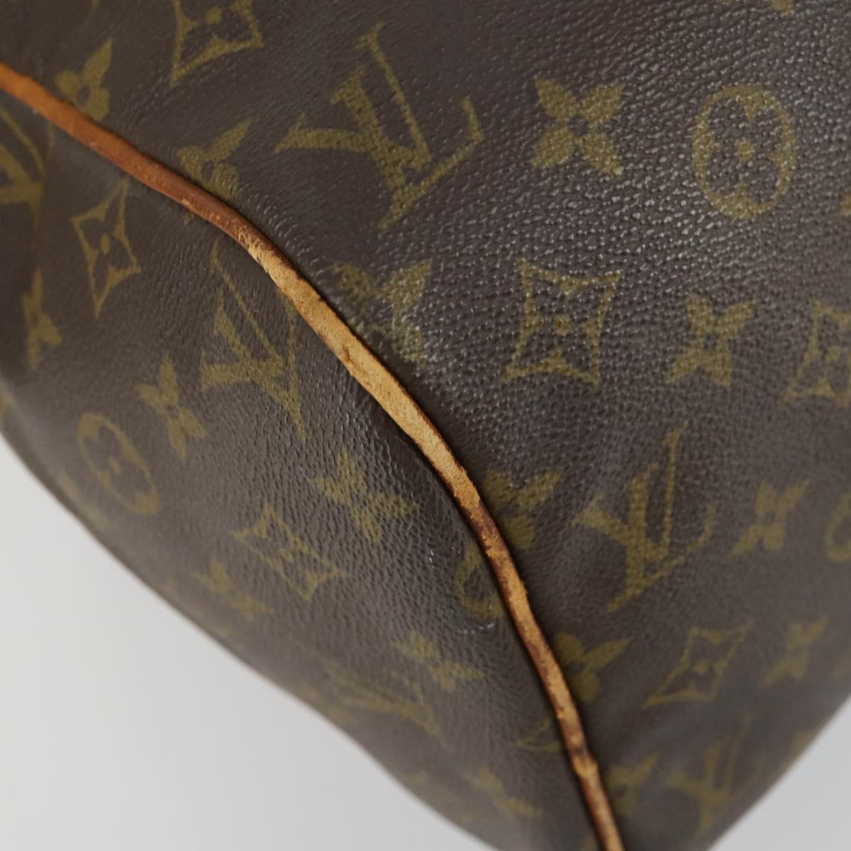 LOUIS VUITTON Monogram Sac Souple 35 Boston Bag M41626 LV Auth BA9507