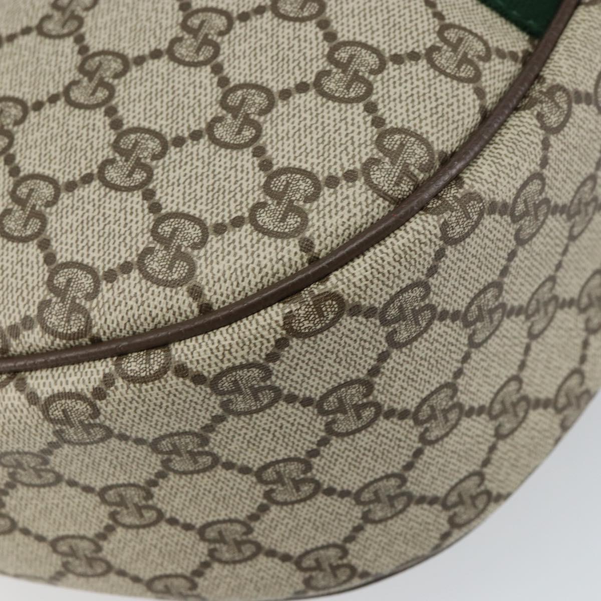 GUCCI GG Supreme Web Sherry Line Shoulder Bag PVC Beige Gold 010 378 Auth BA9508