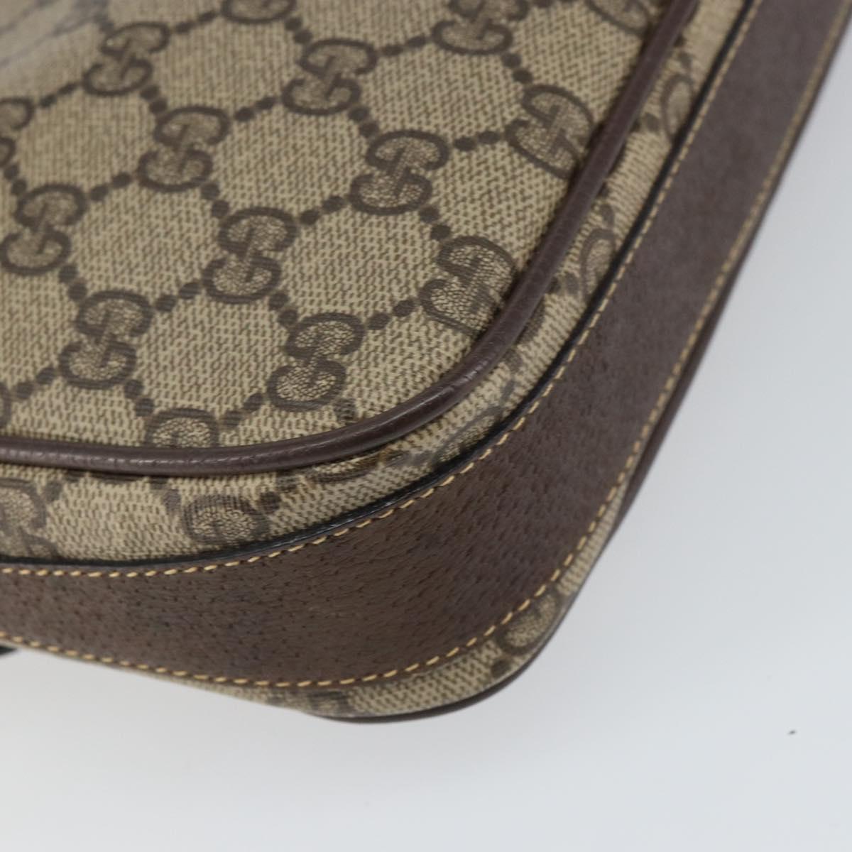 GUCCI GG Supreme Shoulder Bag PVC Leather Beige Gold 007 904 0423 Auth BA9514