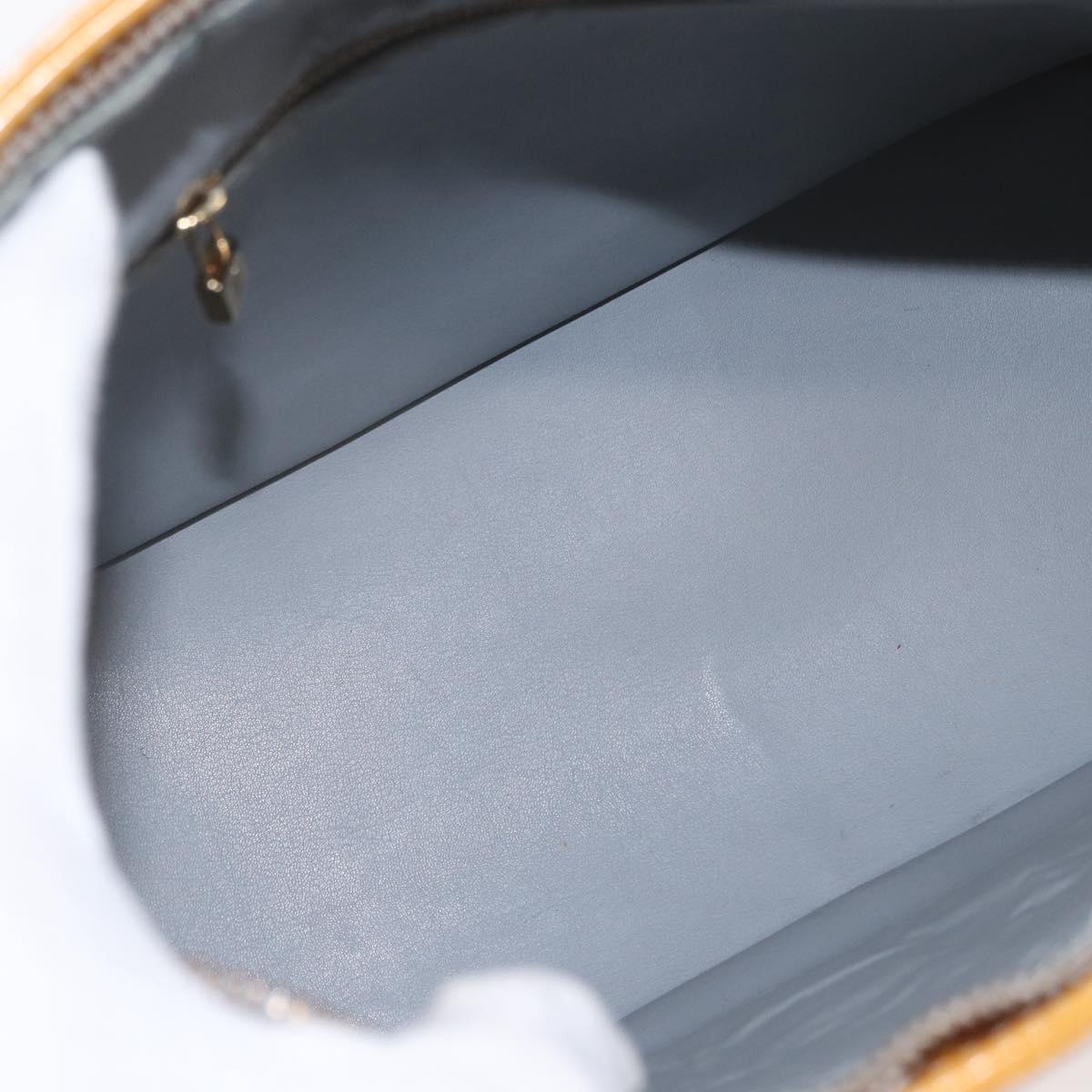 LOUIS VUITTON Monogram Vernis Houston Hand Bag Gris M91053 LV Auth BA9521