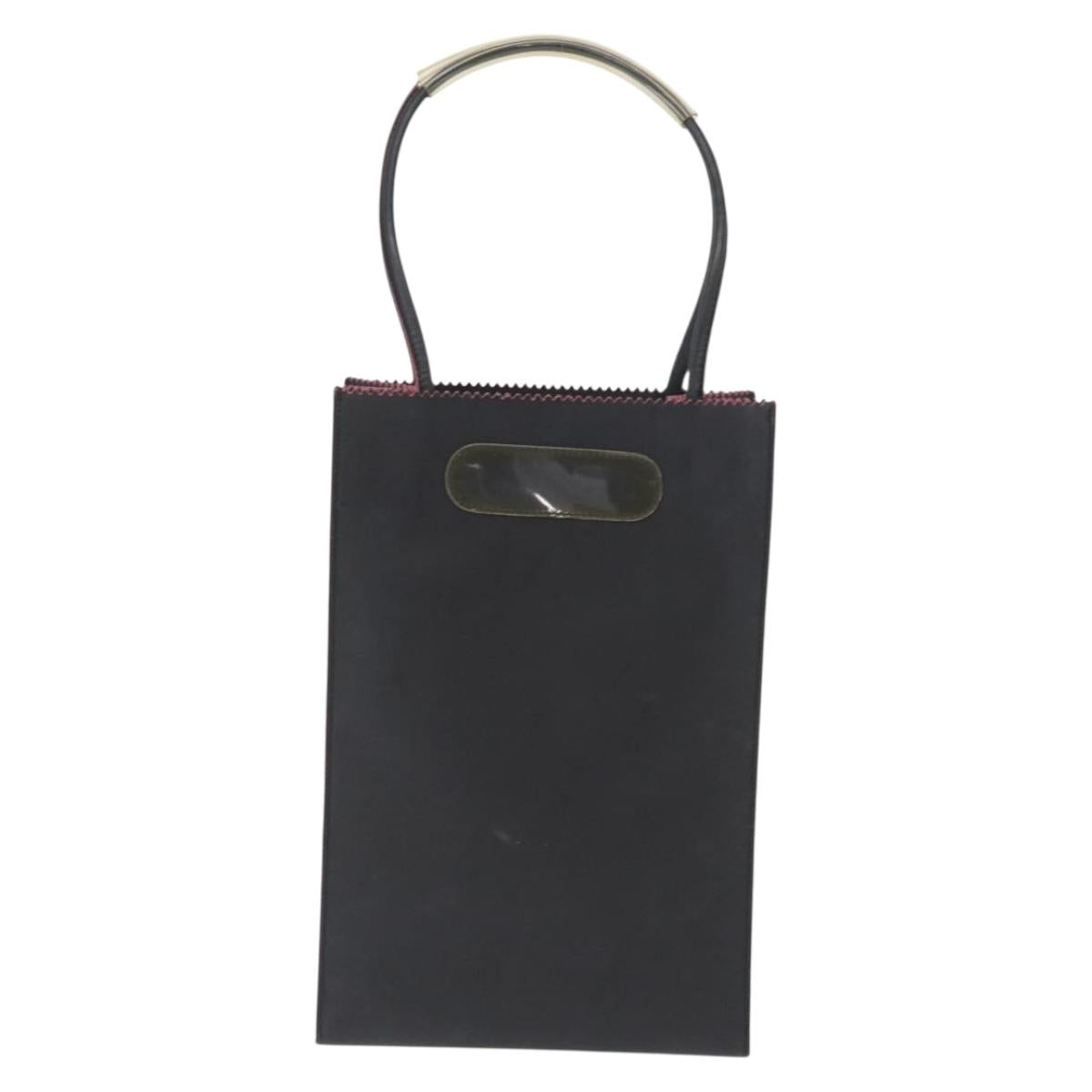 CHANEL Hand Bag Leather Black CC Auth BA9527