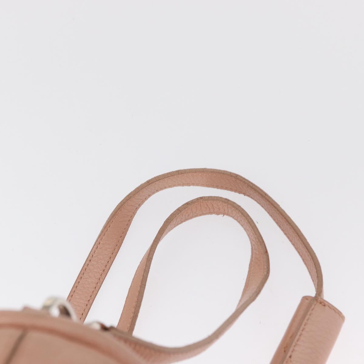 Jimmy Choo Love Backpack Leather Pink Silver Auth BA9528