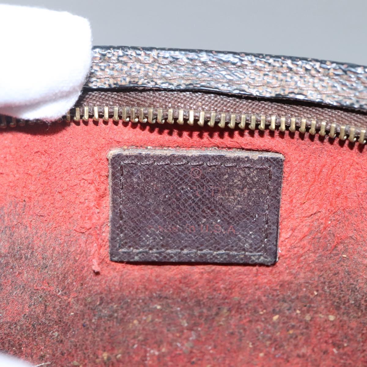 LOUIS VUITTON Damier Ebene Marais Pouch LV Auth BA953