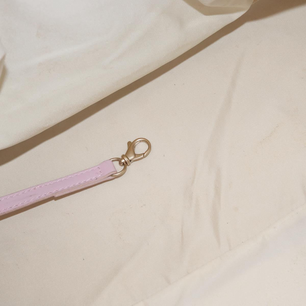 CHANEL New Travel line Tote Bag Nylon Pink Gold CC Auth BA9530
