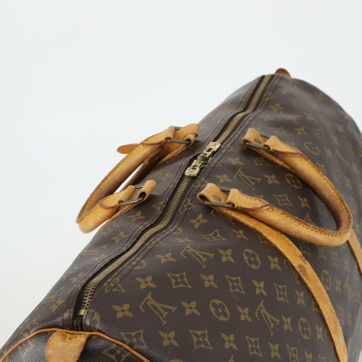 LOUIS VUITTON Monogram Keepall 55 Boston Bag M41424 LV Auth BA9533