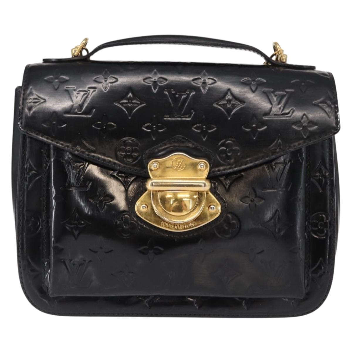 LOUIS VUITTON Monogram Vernis Mirada Hand Bag 2way Noir Manetic LV Auth BA9536