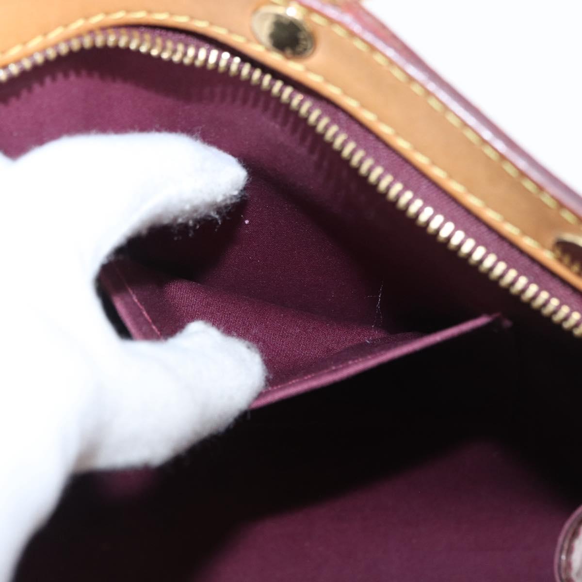 LOUIS VUITTON Vernis Blair MM Hand Bag 2way Rose Andian M91798 LV Auth BA9550