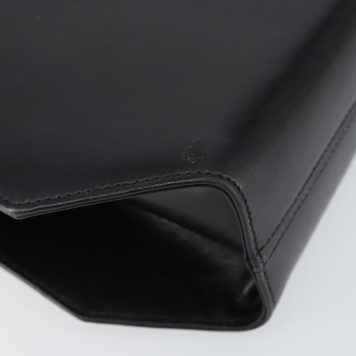 Salvatore Ferragamo Shoulder Bag Leather Black Gold Auth BA9556