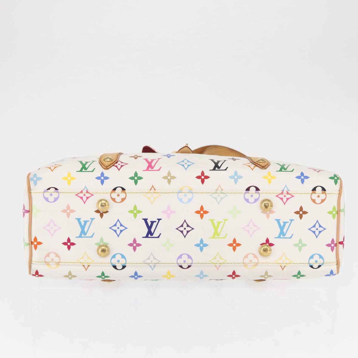 LOUIS VUITTON Monogram Multicolor Aurelia MM Tote Bag White M40094 Auth BA9560
