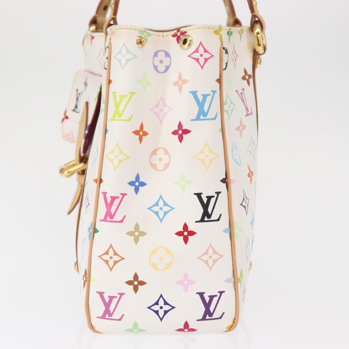 LOUIS VUITTON Monogram Multicolor Aurelia MM Tote Bag White M40094 Auth BA9560